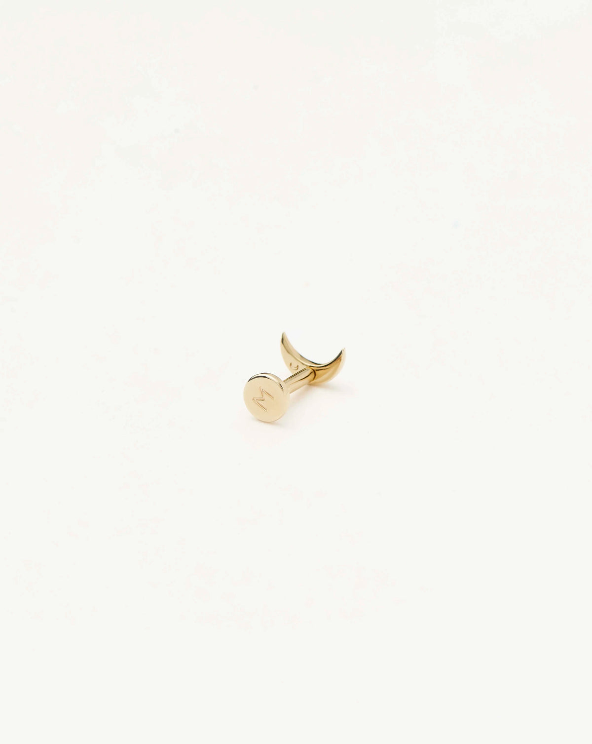 Fine Moon Piercing Stud Earring | 14ct Yellow Gold Earrings Missoma 