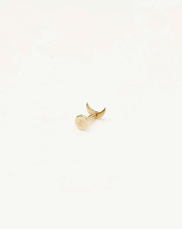 Fine Moon Piercing Stud Earring | 14ct Yellow Gold Earrings Missoma 