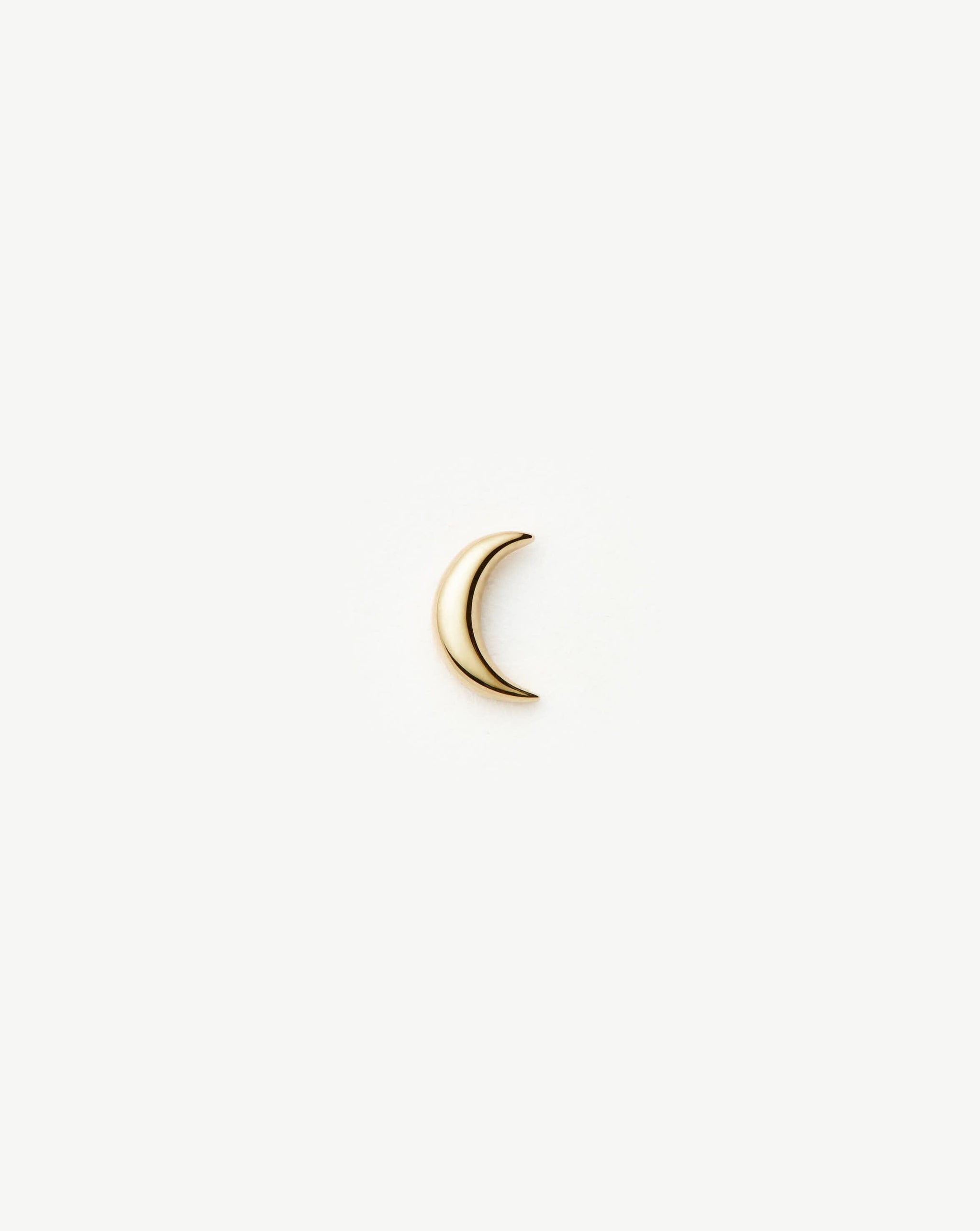 Fine Moon Piercing Stud Earring | 14ct Yellow Gold Earrings Missoma 