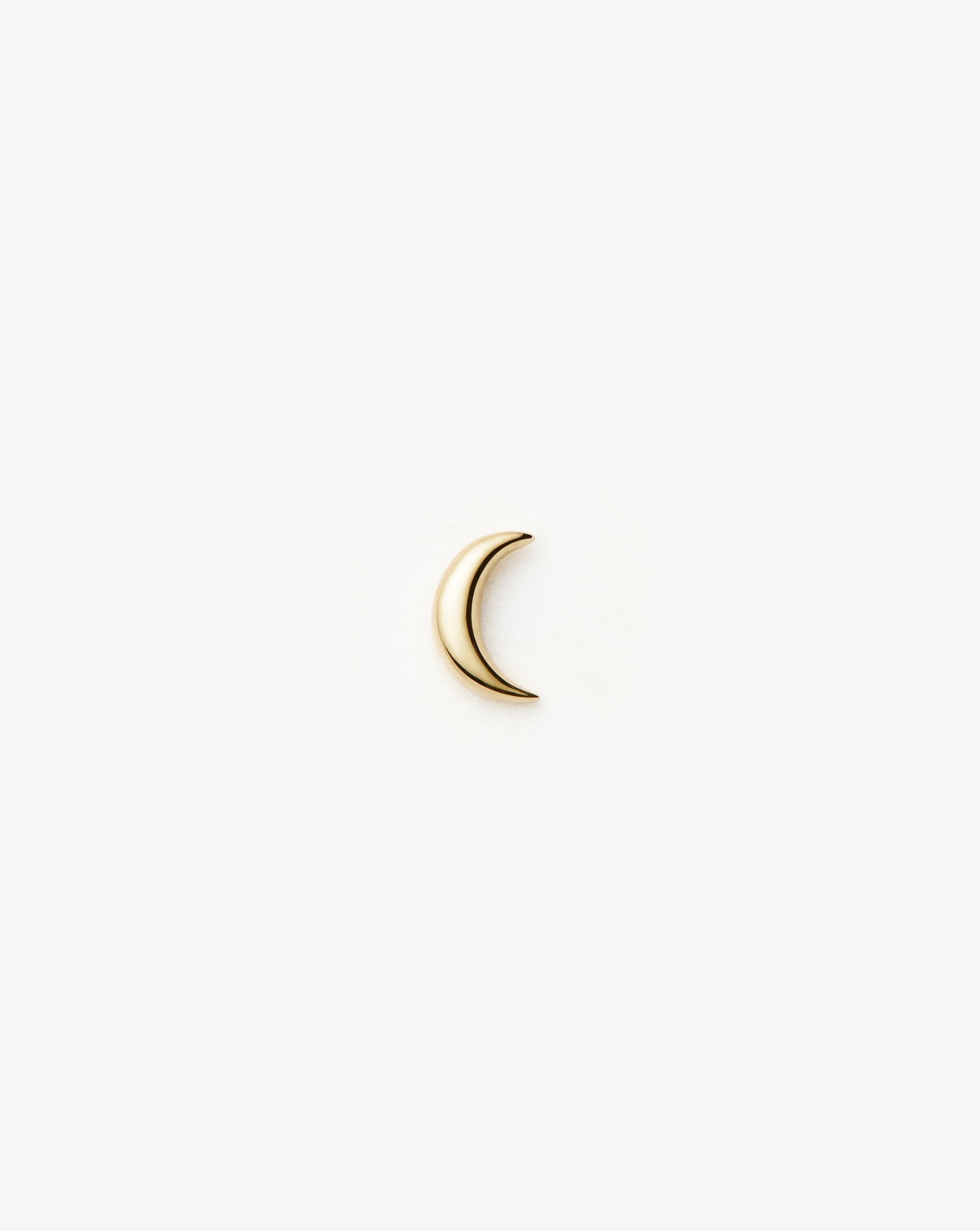 Fine Moon Single Stud Earring | 14ct Solid Gold Earrings Missoma 