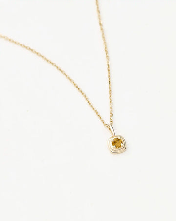 Fine November Birthstone Pendant Necklace | 14ct Solid Gold/Citrine Necklace Missoma 