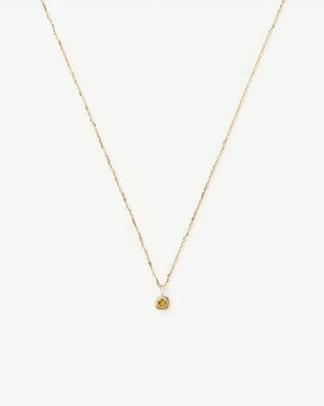 Fine November Birthstone Pendant Necklace | 14ct Solid Gold/Citrine Necklace Missoma 