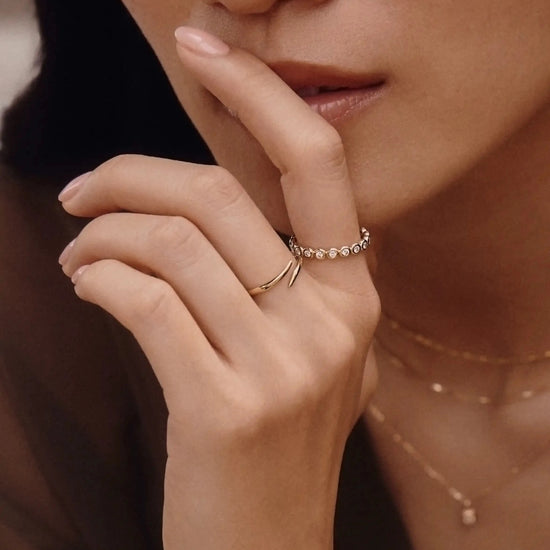 Fine Open Claw Ring | 14ct Solid Gold Rings Missoma 