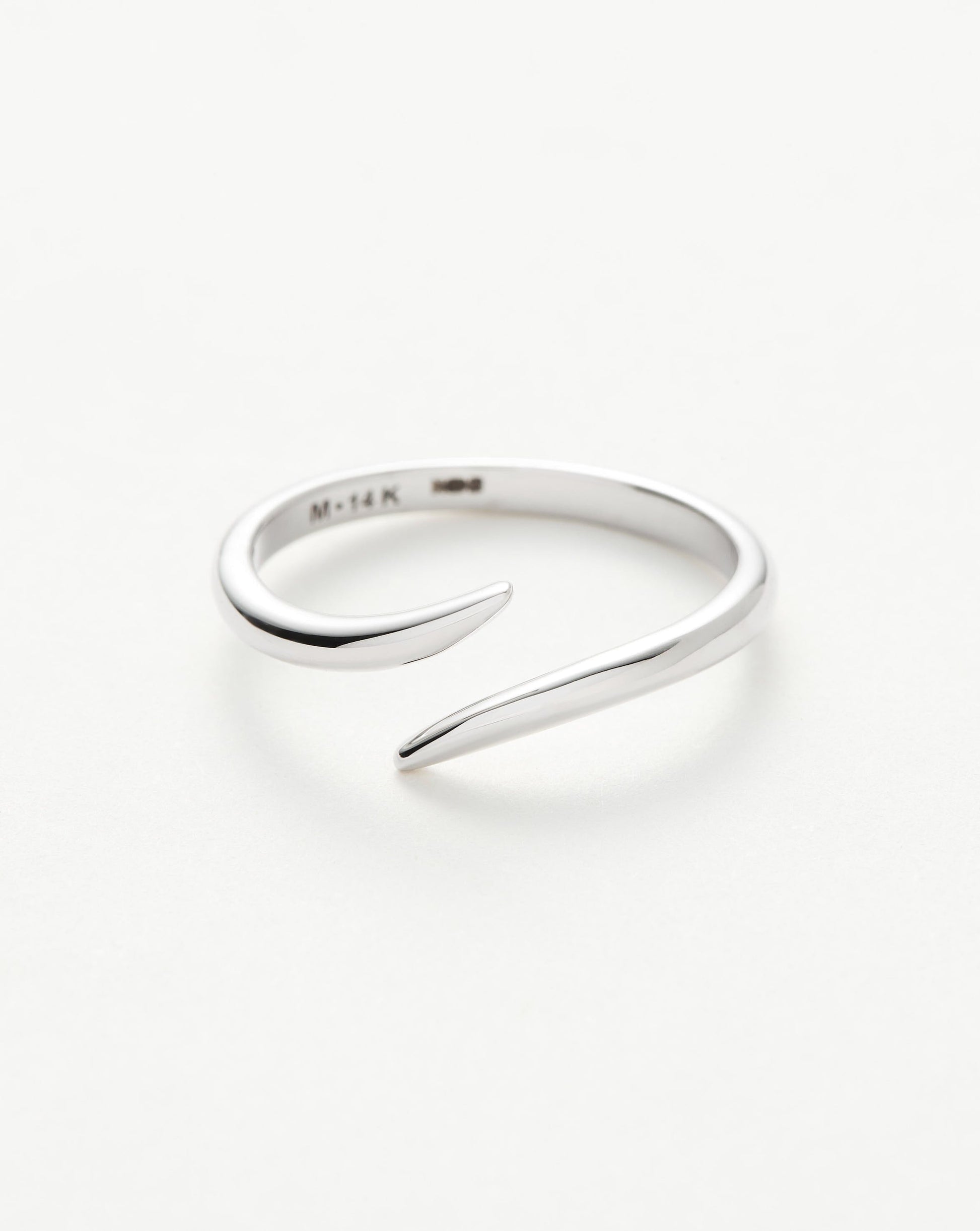 Fine Open Claw Ring | 14ct White Gold Rings Missoma 