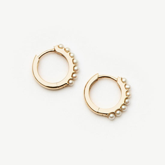 Fine Pearl Huggies Earrings Missoma 