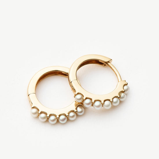 Fine Pearl Huggies Earrings Missoma 