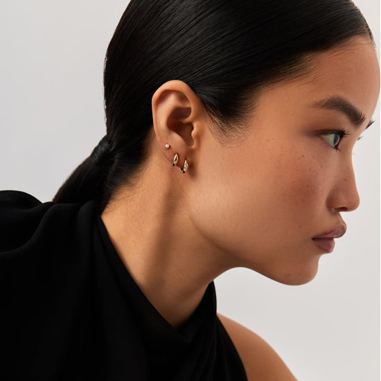 Fine Pearl Stud Earrings | 14ct Solid Gold/Pearl Earrings Missoma 