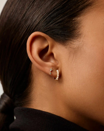 Fine Savi Single Stud Earring | 14ct Solid Gold/Diamond Earrings Missoma 