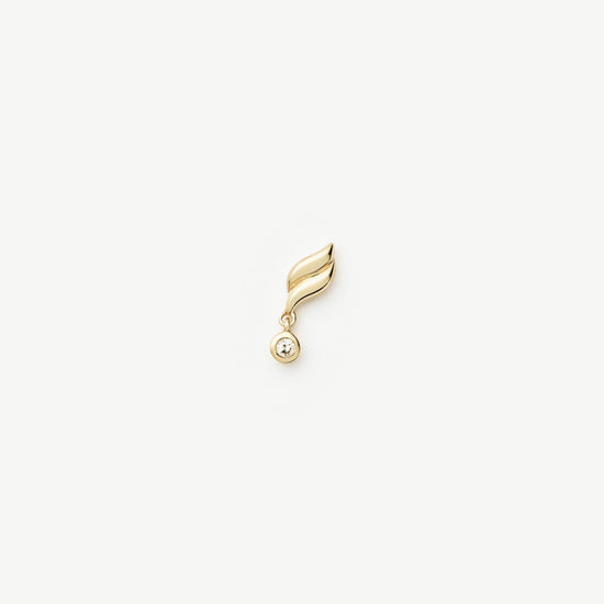 Fine Savi Single Stud Earring | 14ct Solid Gold/Diamond Earrings Missoma 