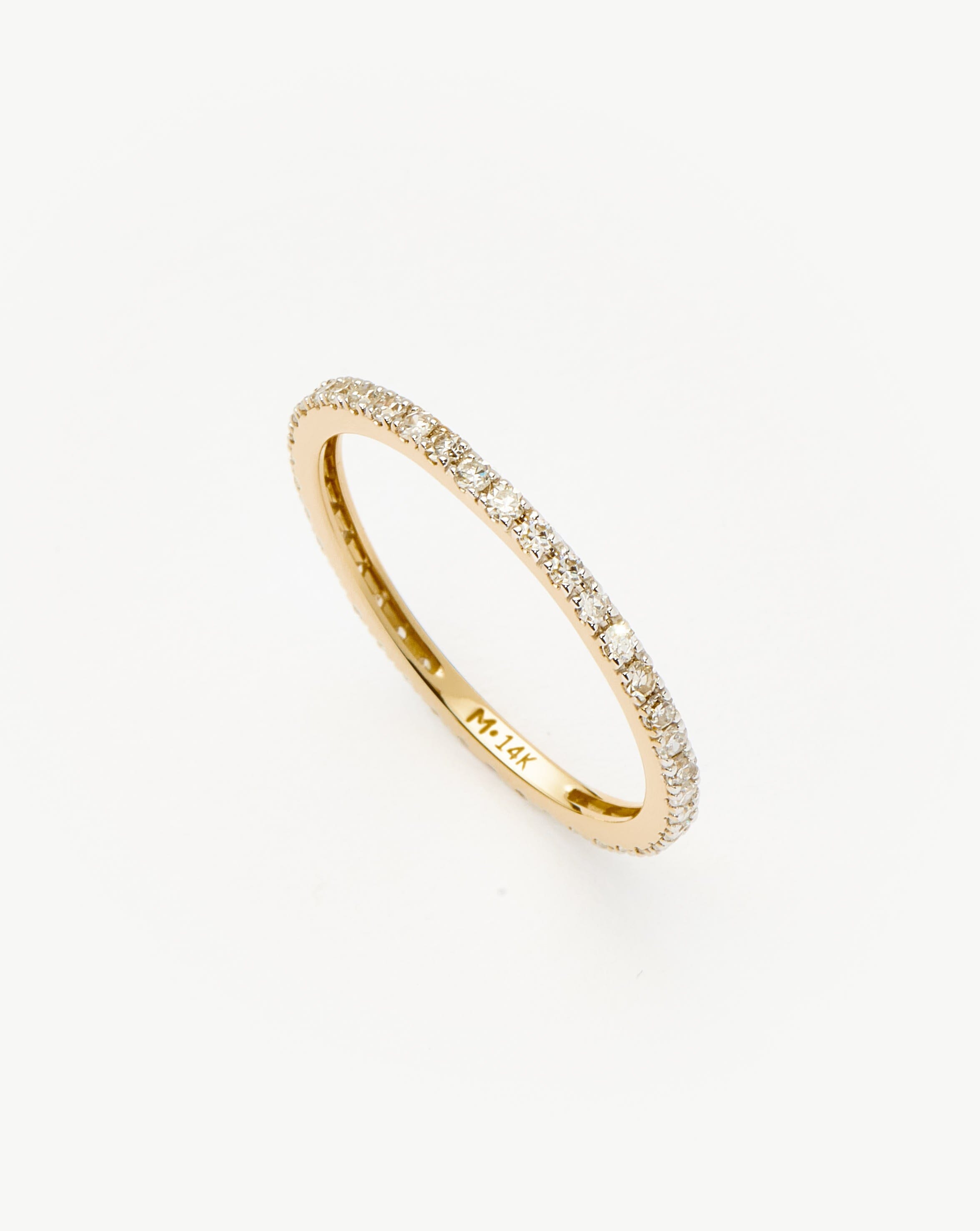 Fine Slim Eternity Ring | 14ct Solid Gold/Diamond | Missoma