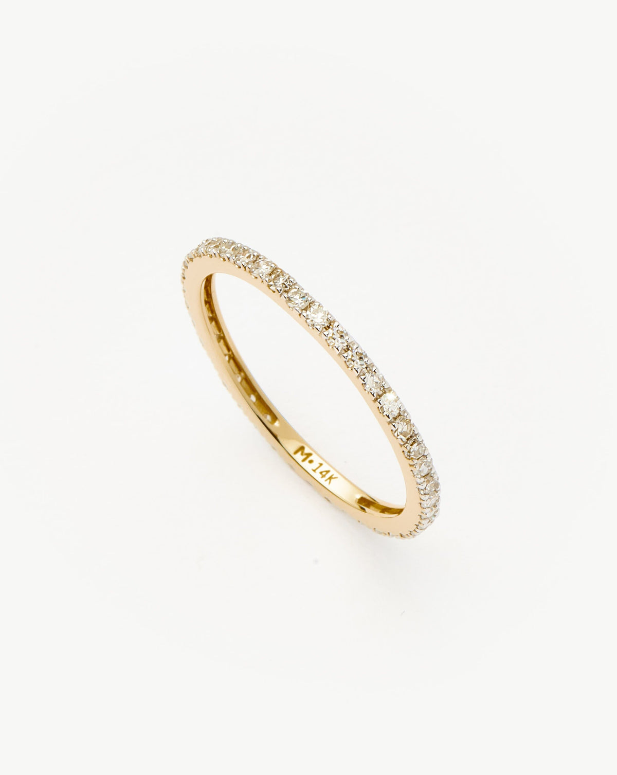 Solid Gold Slim Eternity Ring 9ct Solid Gold Diamond