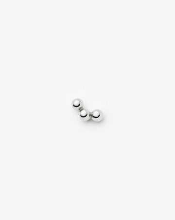 Fine Trio Piercing Stud Earring | 14ct White Gold Earrings Missoma 