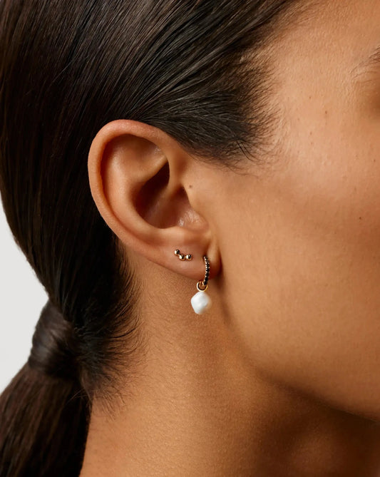 Fine Trio Piercing Stud Earring | 14ct Yellow Gold Earrings Missoma 