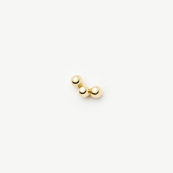 Fine Trio Single Stud Earring | 14ct Solid Gold Earrings Missoma 