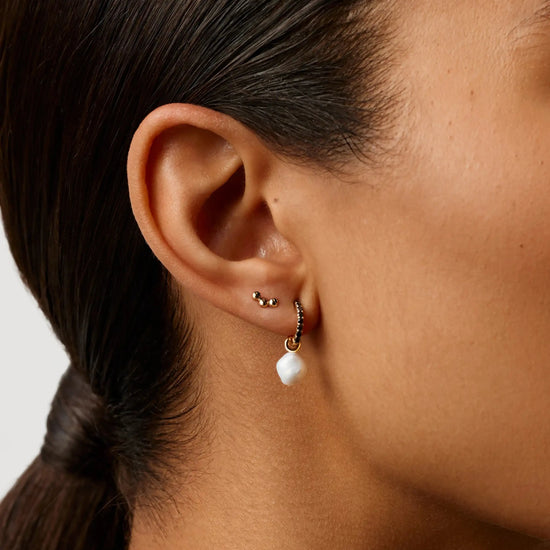 Fine Trio Single Stud Earring | 14ct Solid Gold Earrings Missoma 