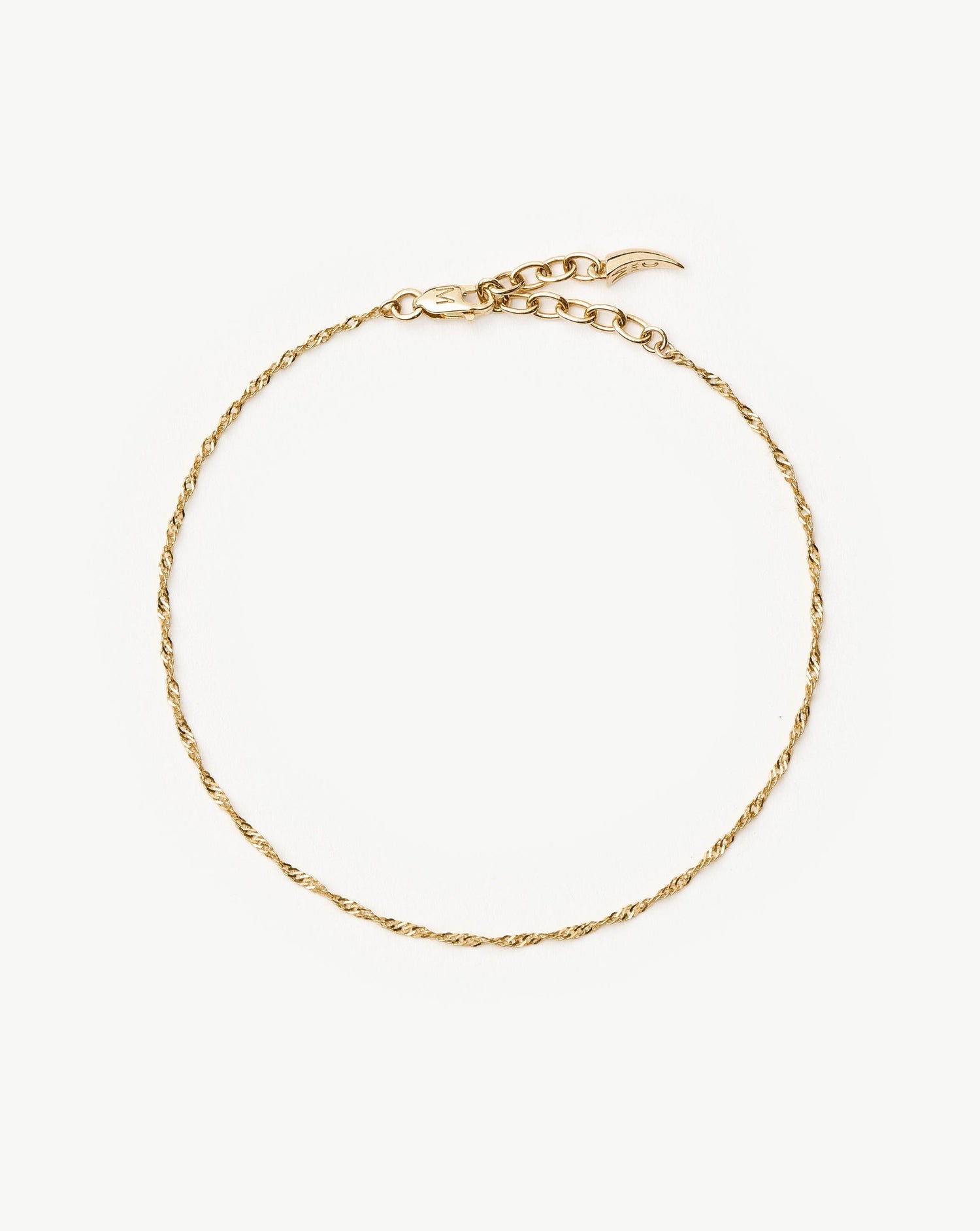 Fine Twisted Chain Bracelet | 14ct Solid Gold Bracelets Missoma 