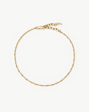 Fine Twisted Chain Bracelet | 14ct Solid Gold Bracelets Missoma 