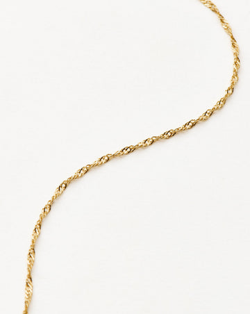 Fine Twisted Chain Bracelet | 14ct Solid Gold Bracelets Missoma 