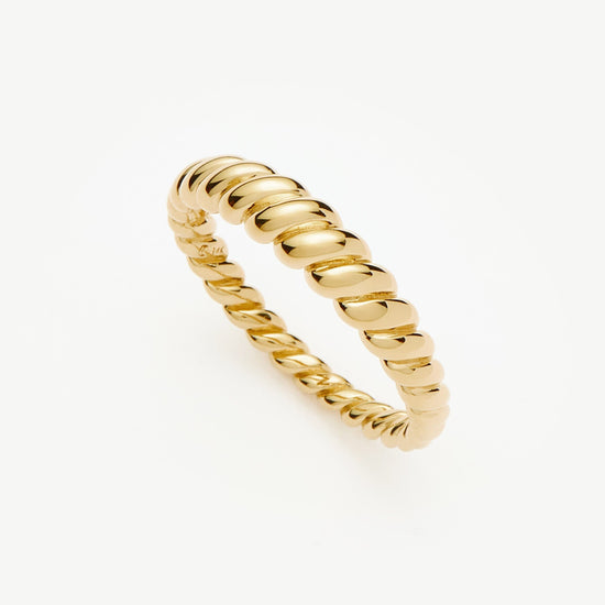 Fine Twisted Classic Ring | 14ct Solid Gold Rings Missoma 