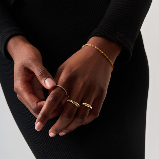 Fine Twisted Classic Ring | 14ct Solid Gold Rings Missoma 