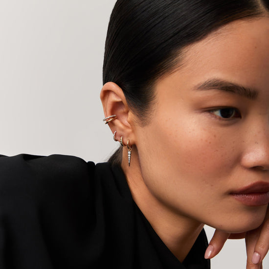 Fine Twisted Huggies | 14ct Solid Gold Earrings Missoma 