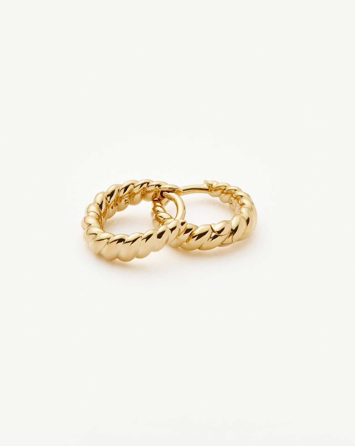 Fine Twisted Huggies | 14ct Solid Gold Earrings Missoma 