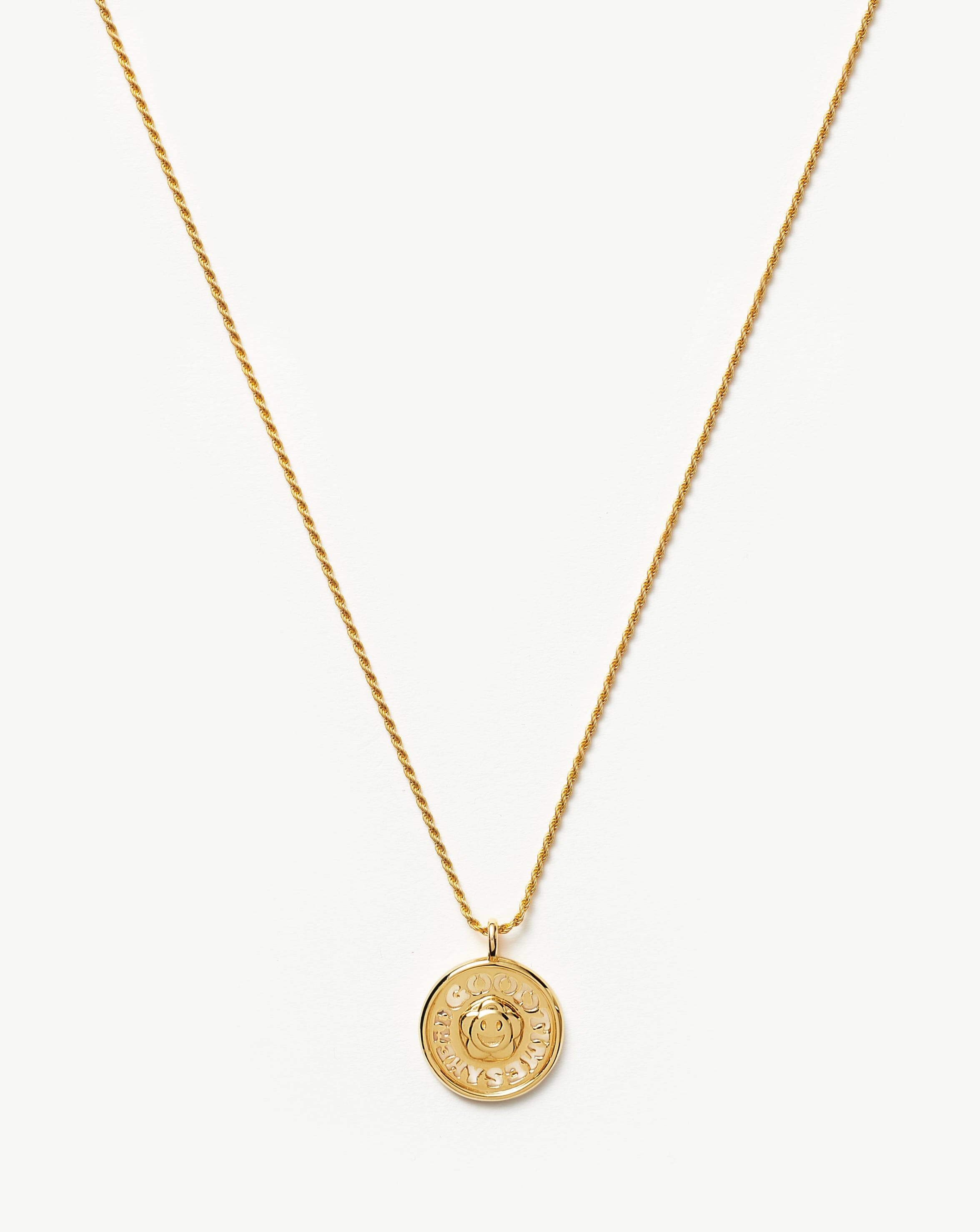 Good Vibes Sunshine Medallion Pendant Necklace Necklaces Missoma 
