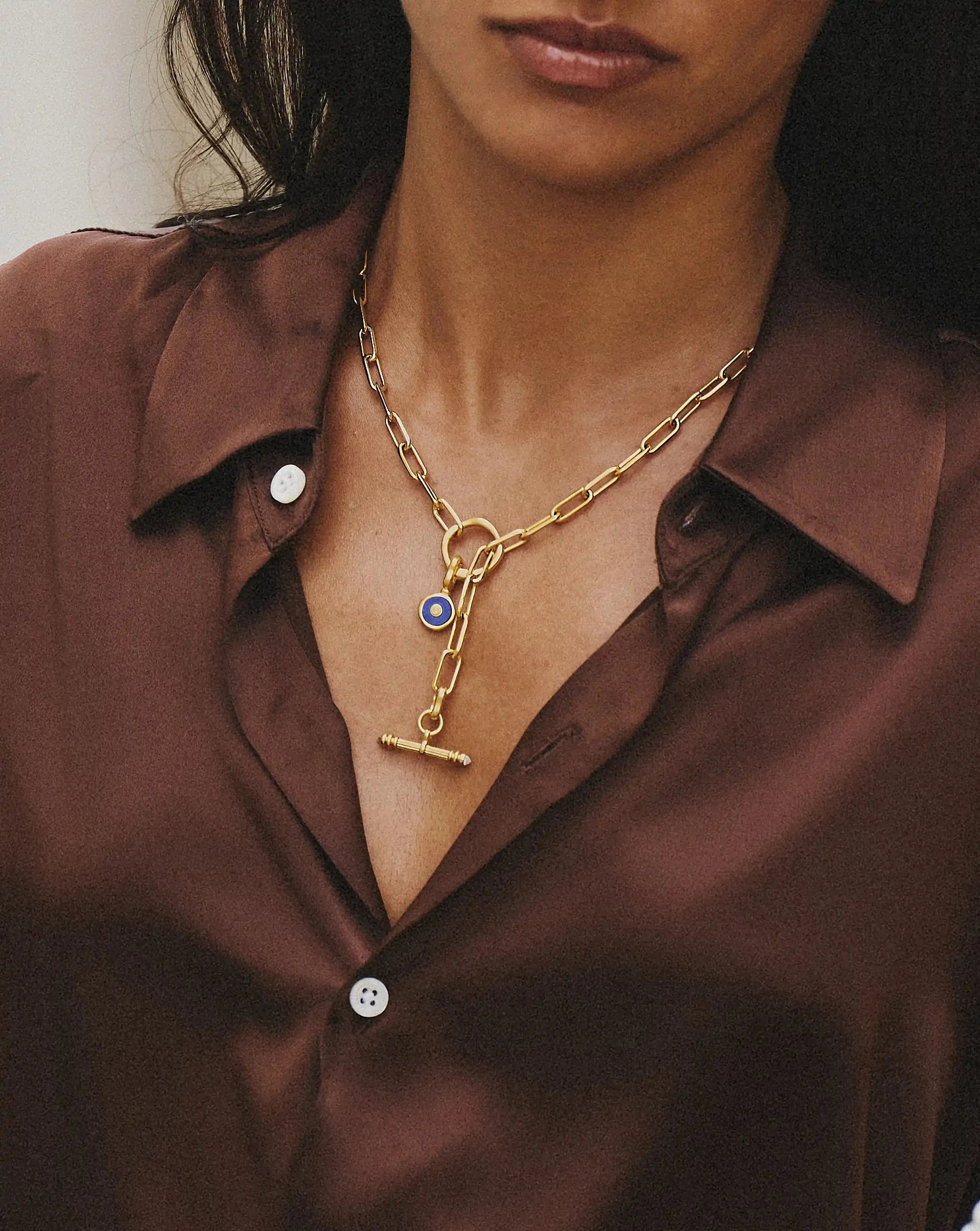 Harris Reed Crystal T-Bar Clip-On Charm | 18ct Gold Plated/Crystal Quartz Charms & Pendants Missoma 