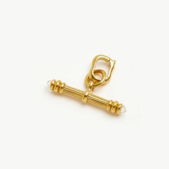 Harris Reed Crystal T-Bar Clip-On Charm | 18ct Gold Plated/Crystal Quartz Charms & Pendants Missoma 