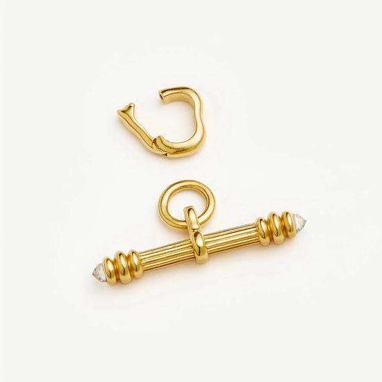Harris Reed Crystal T-Bar Clip-On Charm | 18ct Gold Plated/Crystal Quartz Charms & Pendants Missoma 