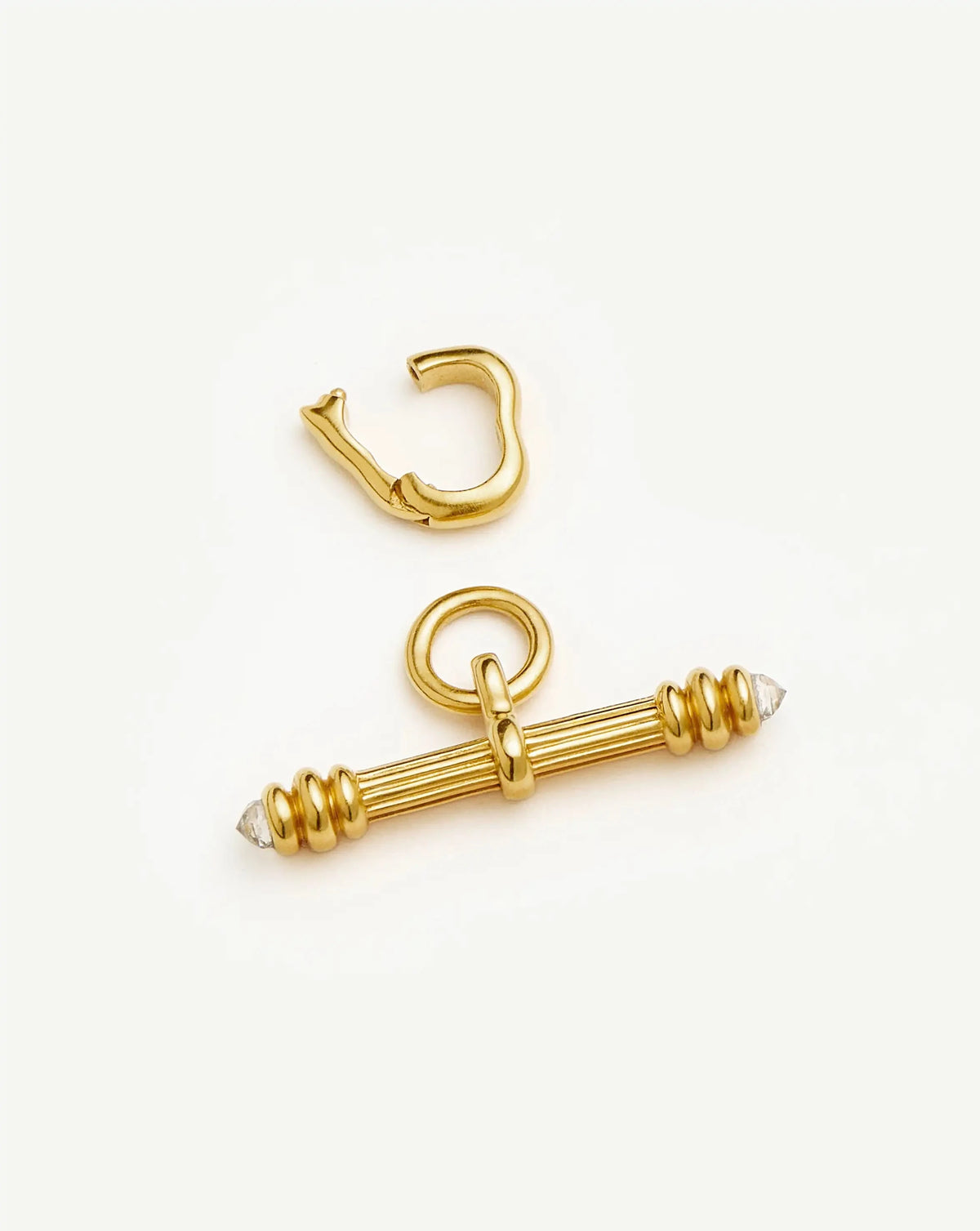 Harris Reed Crystal T-Bar Clip-On Charm | 18ct Gold Plated/Crystal Quartz Charms & Pendants Missoma 
