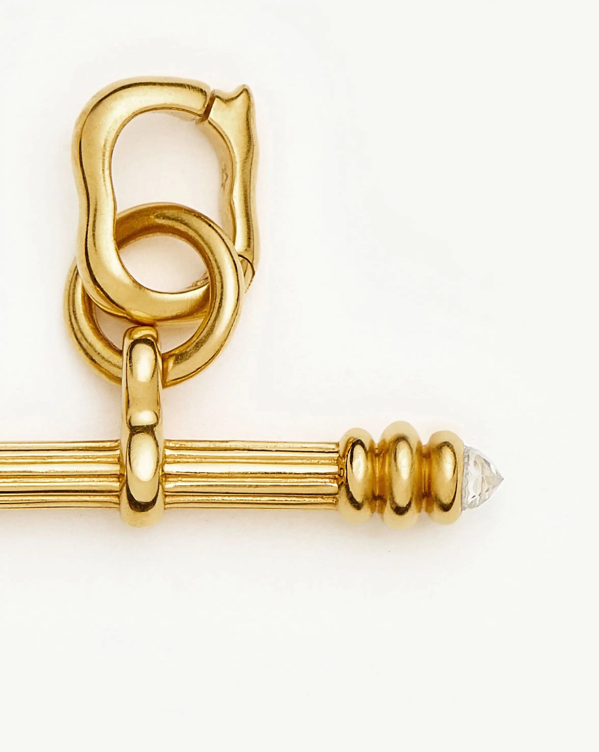 Harris Reed Crystal T-Bar Clip-On Charm | 18ct Gold Plated/Crystal Quartz Charms & Pendants Missoma 
