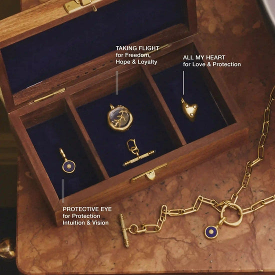 Harris Reed Crystal T-Bar Clip-On Charm | 18ct Gold Plated/Crystal Quartz Charms & Pendants Missoma 