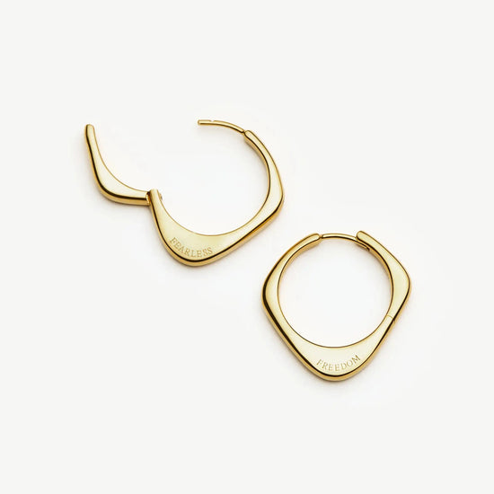 Harris Reed Fearless Medium Hoop Earrings | 18ct Gold Plated/Cubic Zirconia Earrings Missoma 