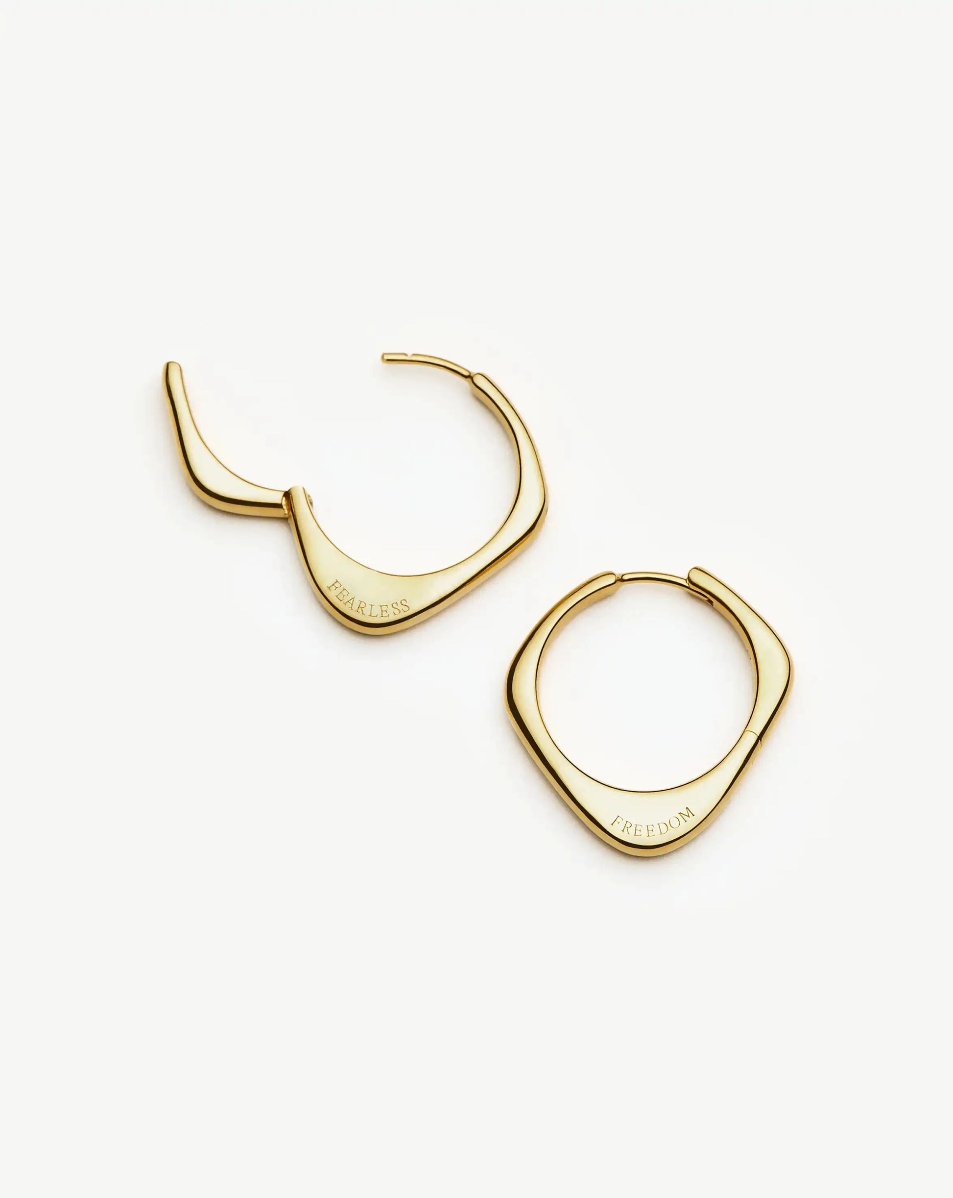 Harris Reed Fearless Medium Hoop Earrings | 18ct Gold Plated/Cubic Zirconia Earrings Missoma 