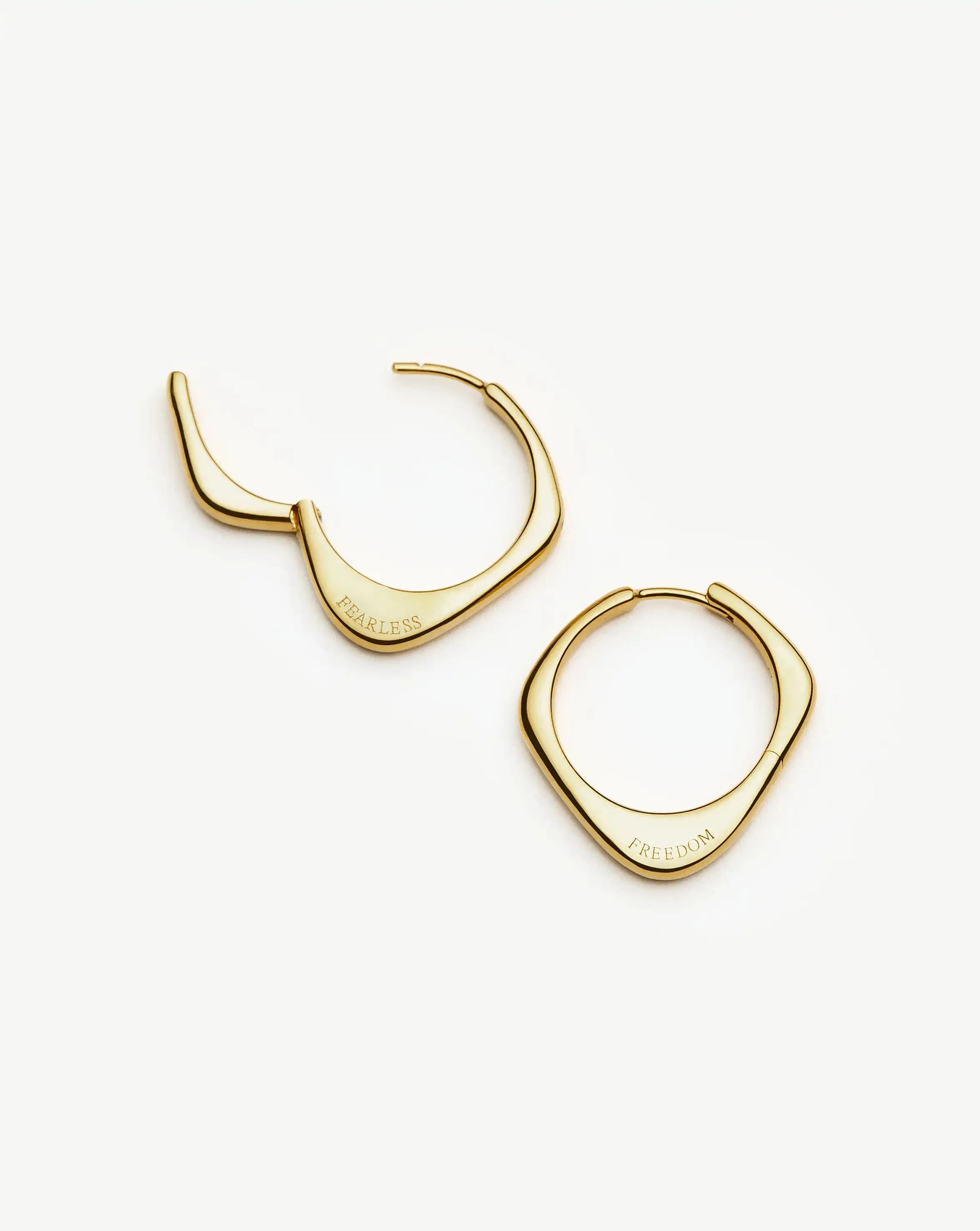 Harris Reed Fearless Medium Hoop Earrings | 18ct Gold Plated/Cubic Zirconia Earrings Missoma 
