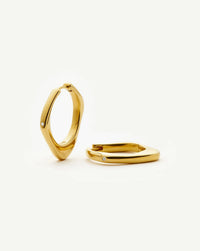 Harris Reed Fearless Medium Hoop Earrings | 18ct Gold Plated/Cubic Zirconia Earrings Missoma 