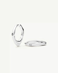 Harris Reed Fearless Medium Hoop Earrings | Silver Plated/Cubic Zirconia Earrings Missoma 