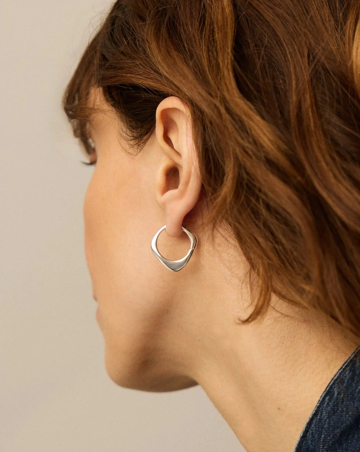 Harris Reed Fearless Medium Hoop Earrings | Silver Plated/Cubic Zirconia Earrings Missoma 