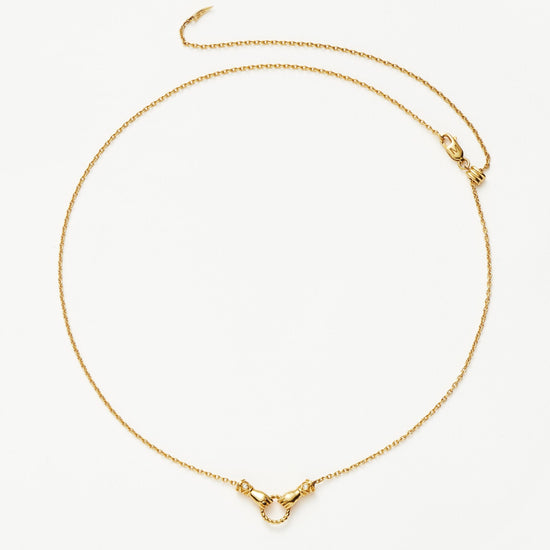 Harris Reed In Good Hands Mini Pendant Slider Necklace | 18ct Gold Plated/Cubic Zirconia & Black Onyx Necklaces Missoma 