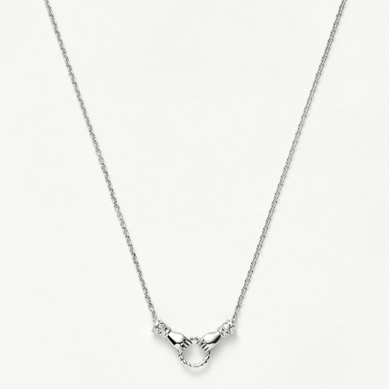 Harris Reed In Good Hands Mini Pendant Slider Necklace | Silver Plated/Cubic Zirconia & Black Onyx Necklaces Missoma 