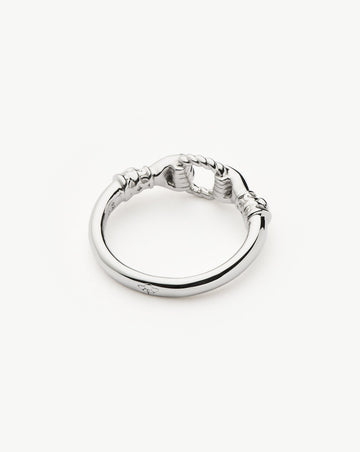 Harris Reed In Good Hands Stacking Ring | Sterling Silver/Cubic Zirconia & Black Onyx Rings Missoma 