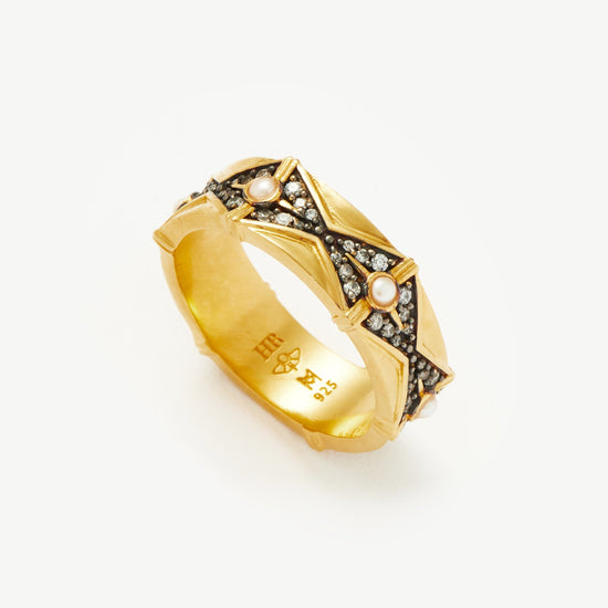 Harris Reed Jewel in the Crown Pearl Ring | 18ct Gold Plated Vermeil/Pearl Rings Missoma 