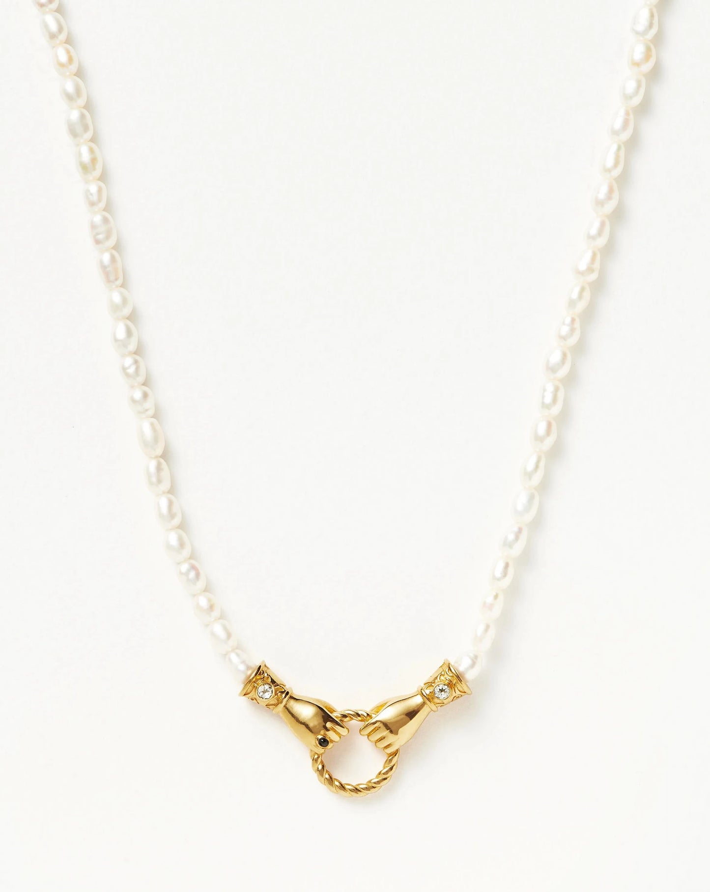 Harris Reed Medium In Good Hands Pearl Pendant Necklace Necklaces Missoma 