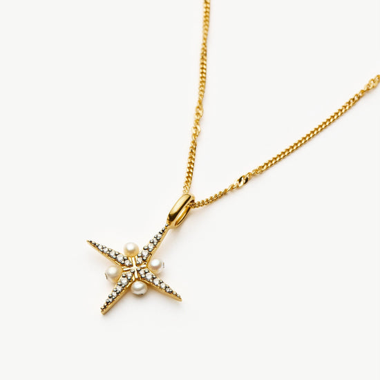 Harris Reed North Star Pearl Necklace | 18ct Gold Vermeil/Pearl Necklaces Missoma 