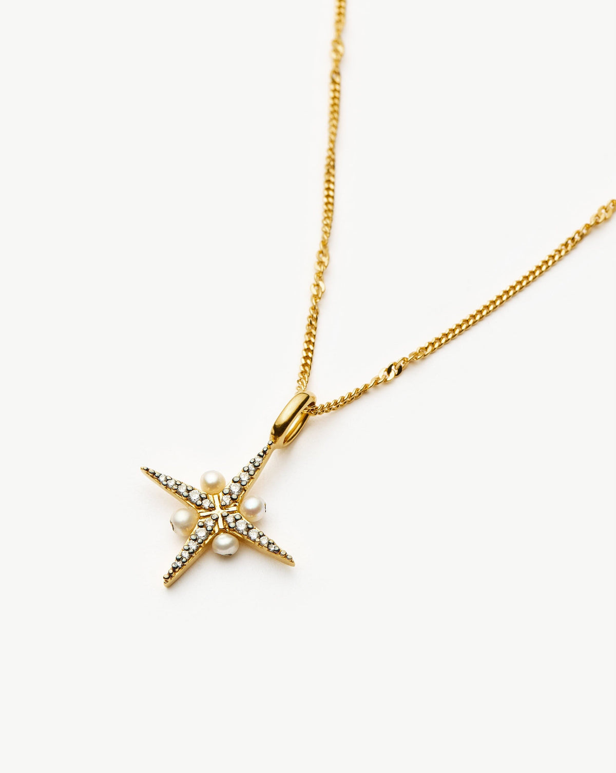 Harris Reed North Star Pearl Necklace Gold Pearl