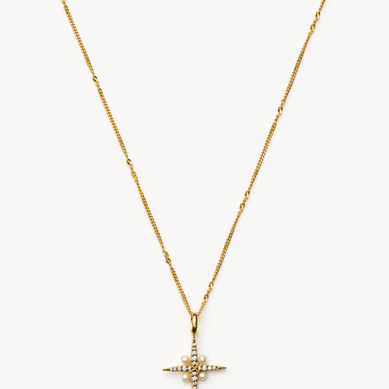 Harris Reed North Star Pearl Necklace | 18ct Gold Vermeil/Pearl Necklaces Missoma 