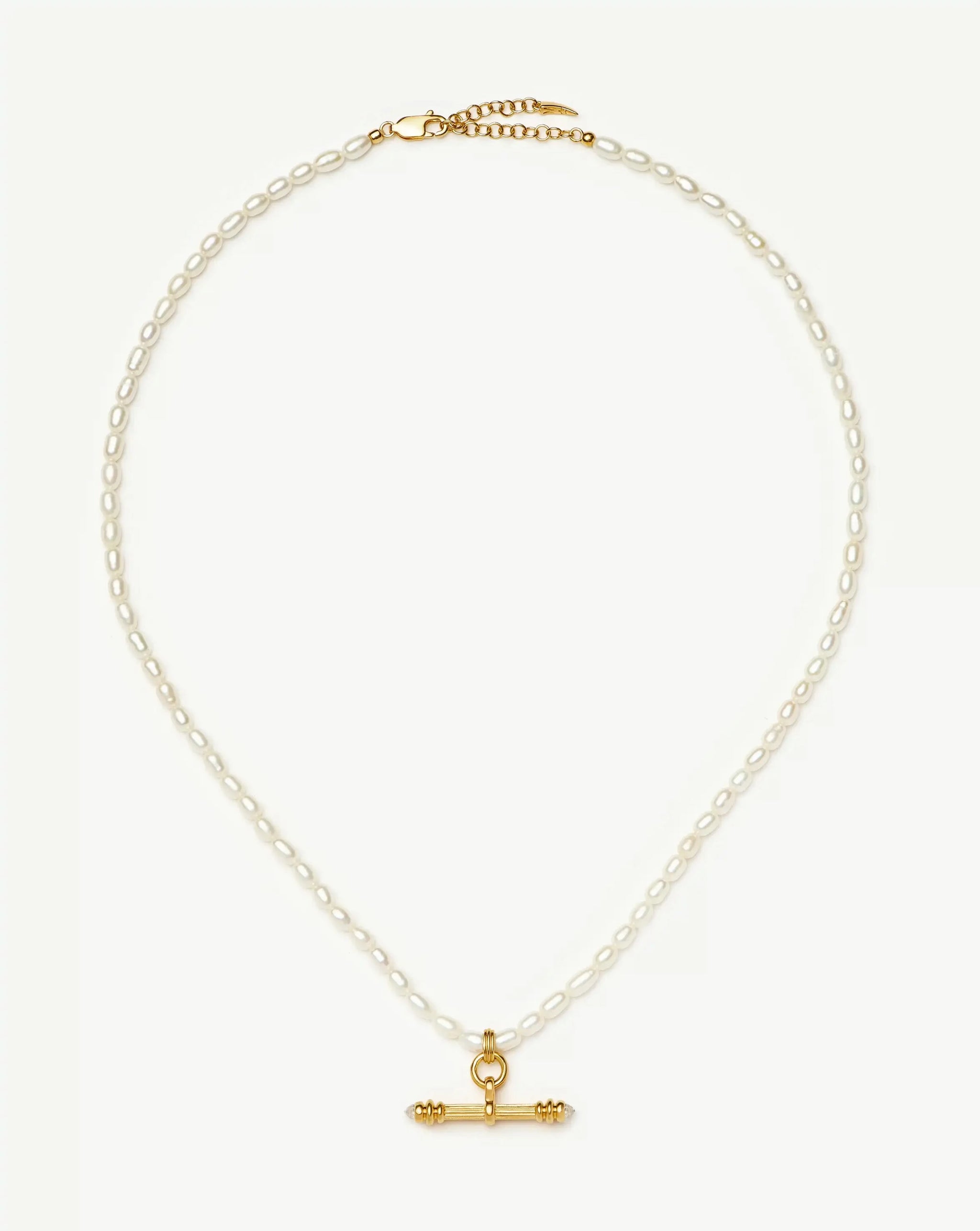 Harris Reed Pearl T-Bar Necklace | 18ct Gold Plated/Pearl Necklaces Missoma 