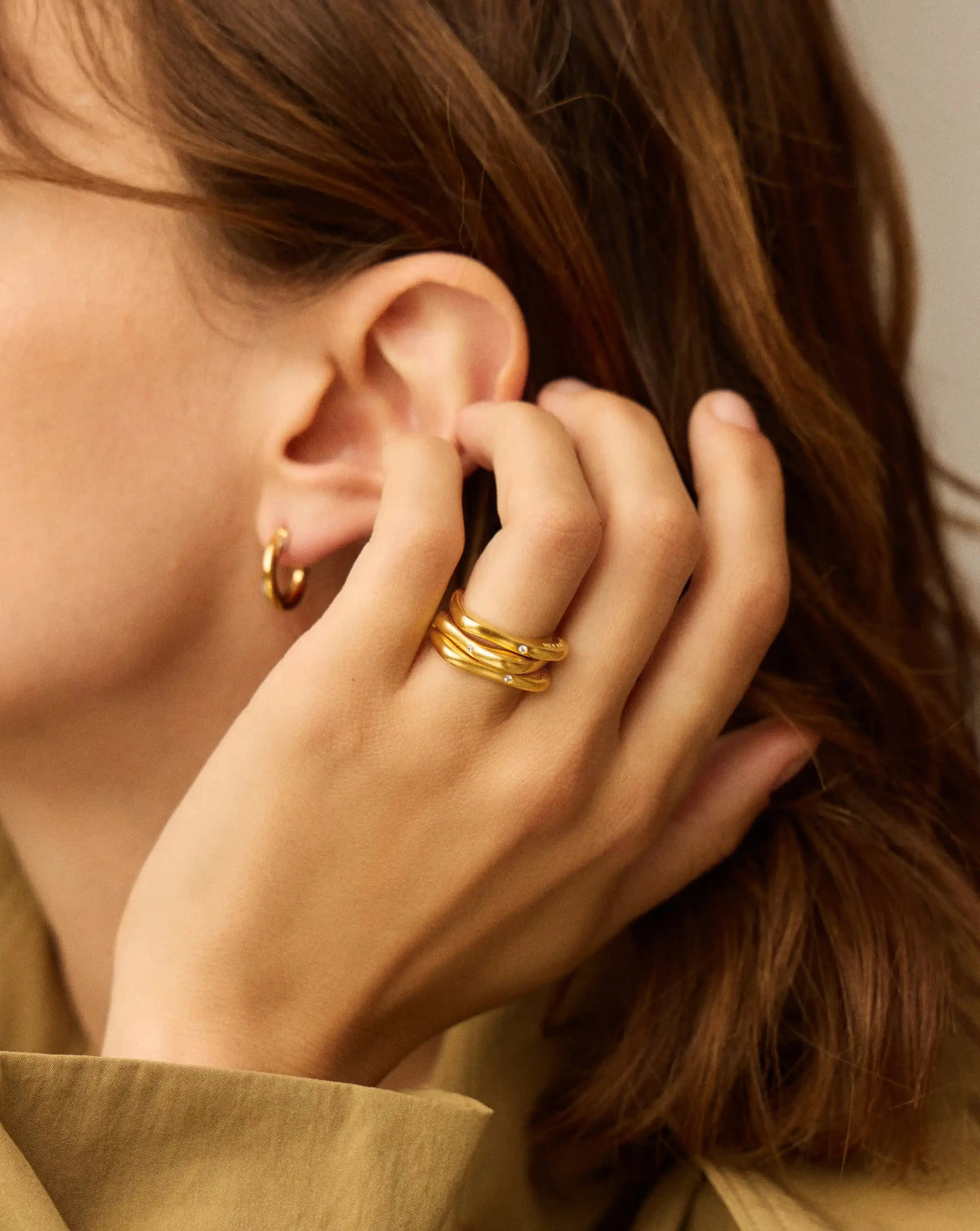 Harris Reed Self-Love Stacking Rings | 18ct Gold Plated/Cubic Zirconia Rings Missoma 