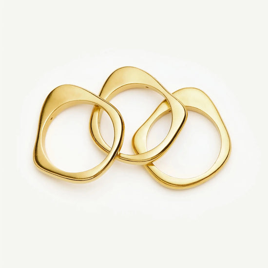Harris Reed Self-Love Stacking Rings | 18ct Gold Plated/Cubic Zirconia Rings Missoma 
